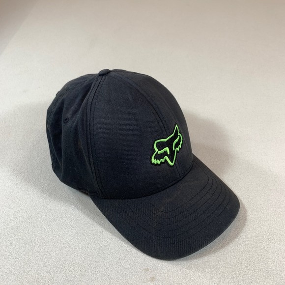 Fox racing fitted baseball cap hat large - XL black - Picture 1 of 6